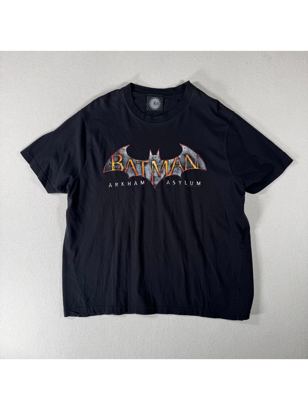 Batman Arkham Asylum Graphic T-Shirt Black Unisex Size Large